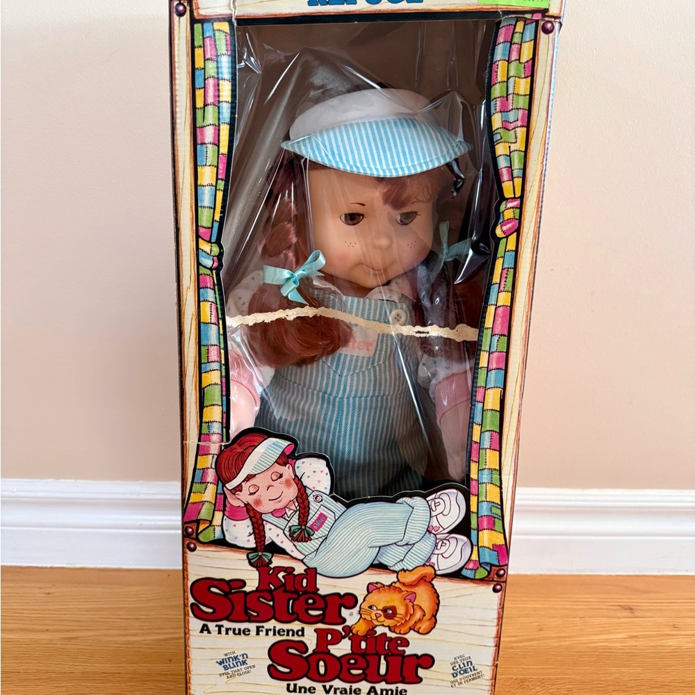 Kid Sister Playskool Vintage Blue Outfit Brown Brunette Hair Brown Eyes